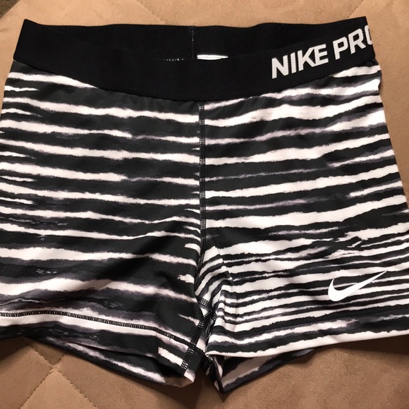 nike pro zebra shorts